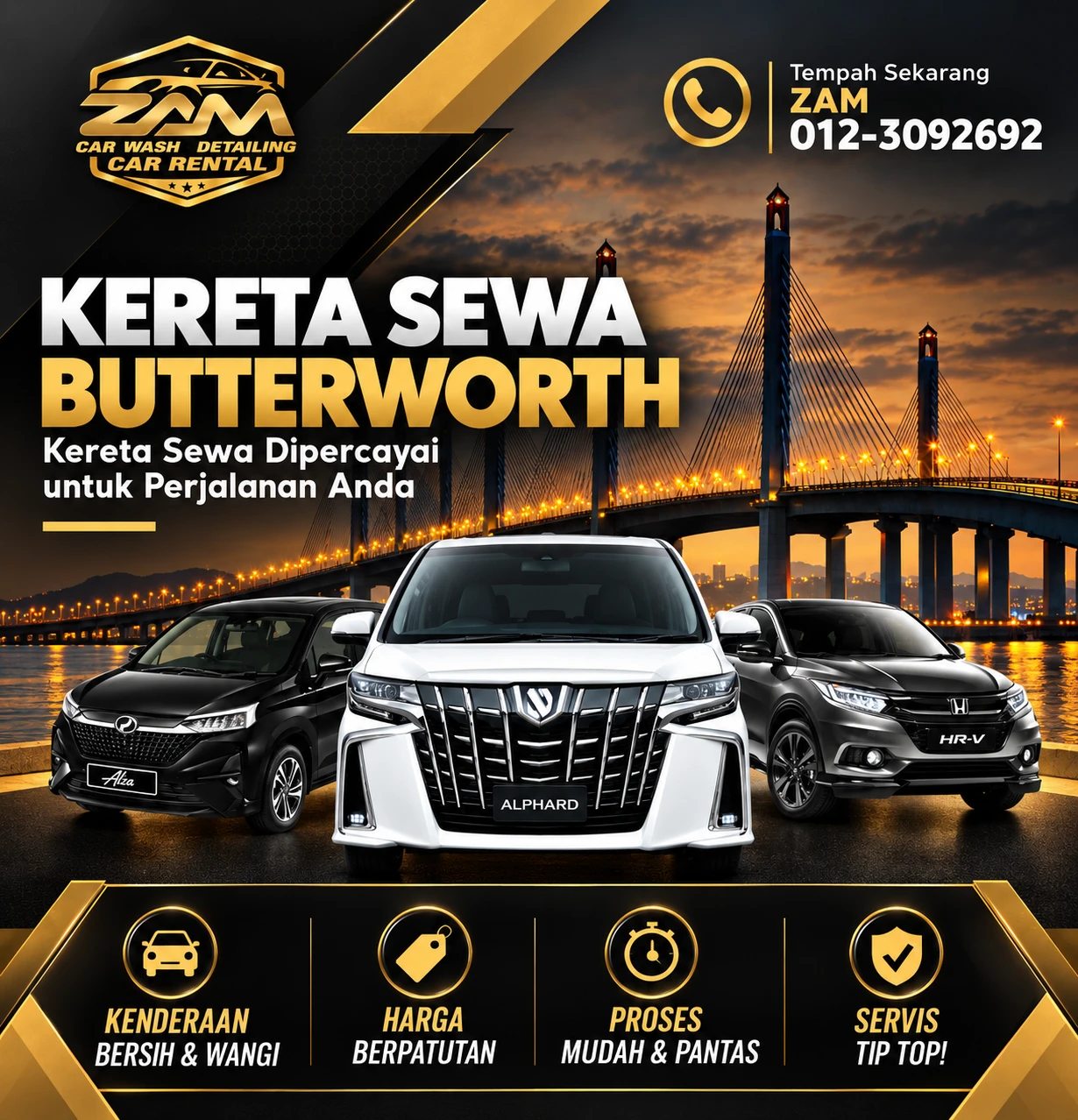 kereta sewa butterworth Penang