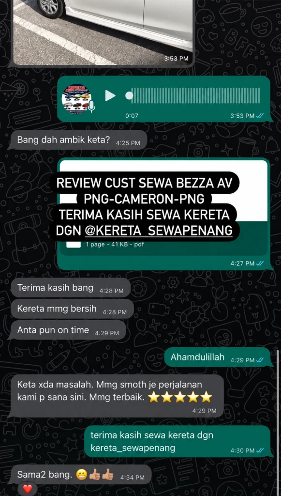 kereta sewa butterworth Penang
